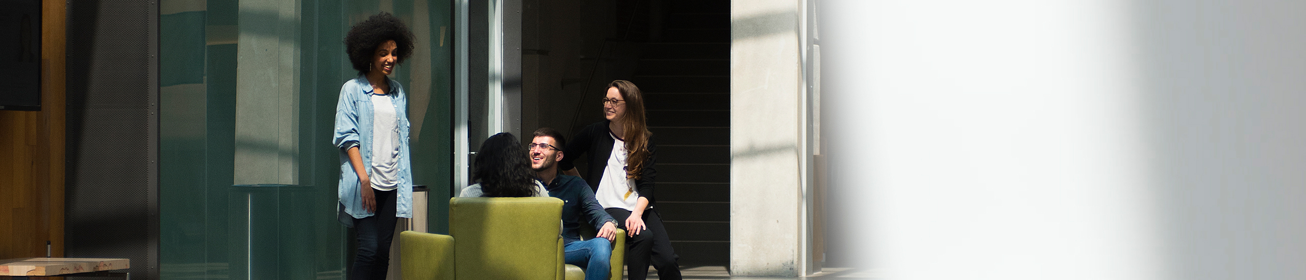 A group of students on campus.