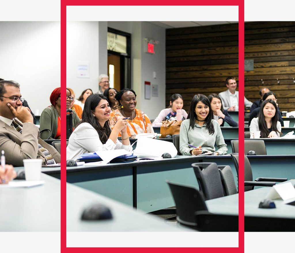 A classroom of diverse students.