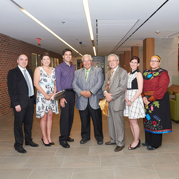 Senator Murray Sinclair and Indigenous graduates.