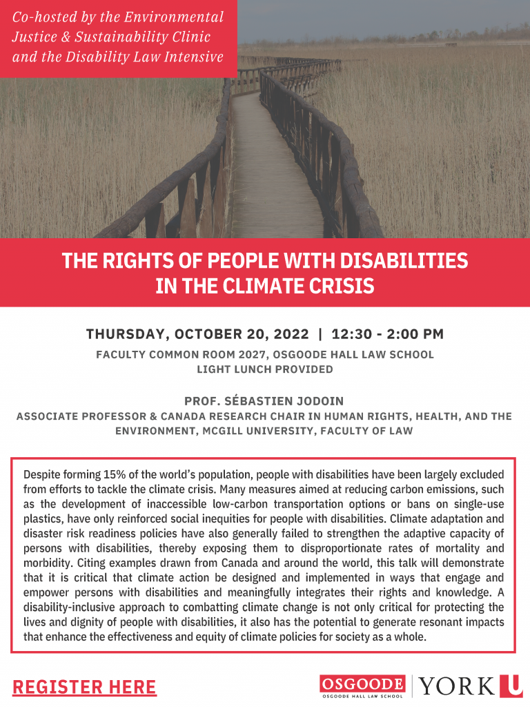 The Rights of People with Disabilities in the Climate Crisis