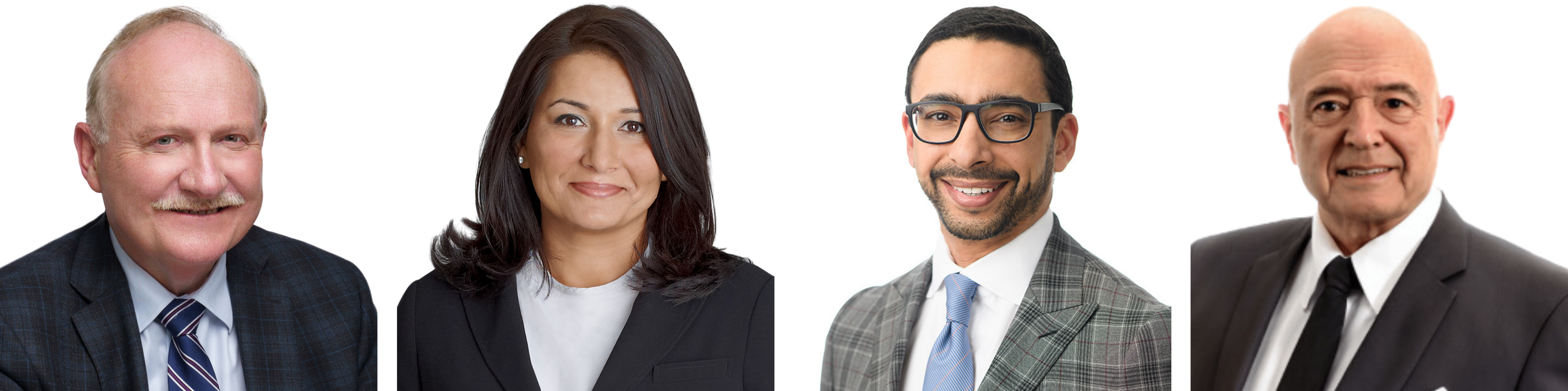 Order of Ontario Osgoode recipients (left to right): The Honourable Todd L. Archibald ’86 (LLM) The Honourable Todd L. Archibald ’86 (LLM), Professor Poonam Puri, Walied Soliman ’01, Rudolph Bratty ’57.